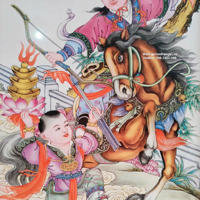 TRANH SỨ KHUNG GỖ – VINH QUY BÁI TỔ